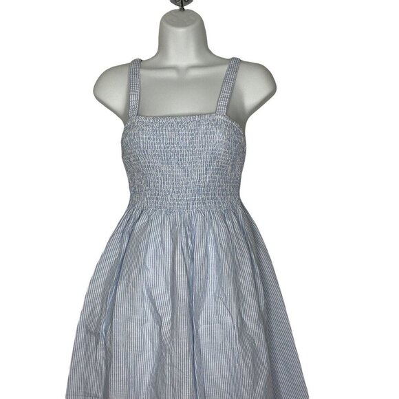 j crew  womens  Smocked Cotton Poplin Dress‎ Budding Branch Size Small S - Picture 5 of 12